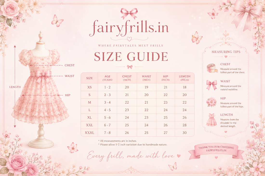 Sizing Made Simple: Your Fairy Frills Fit Guide