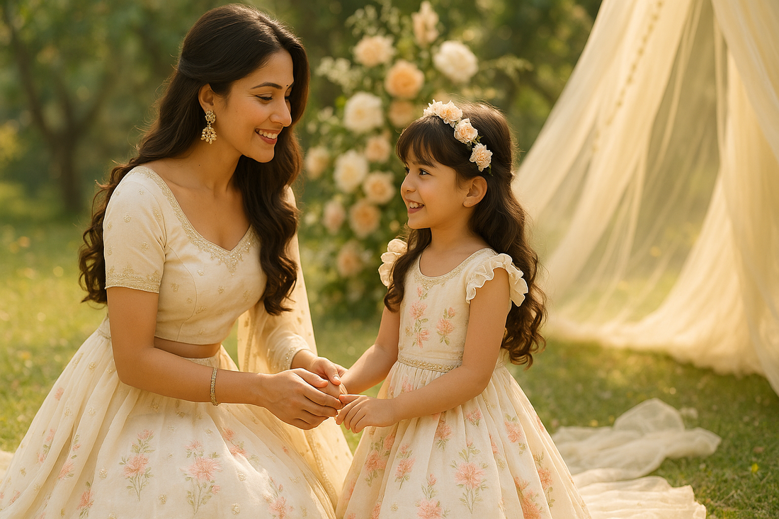 Ivory & Pastel Lehenga Sets for Girls: Timeless Festive Elegance