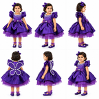 Purple Petal Bow Dress