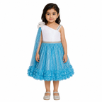 Aqua Shimmer Ruffle