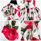 Printed Rose Dress