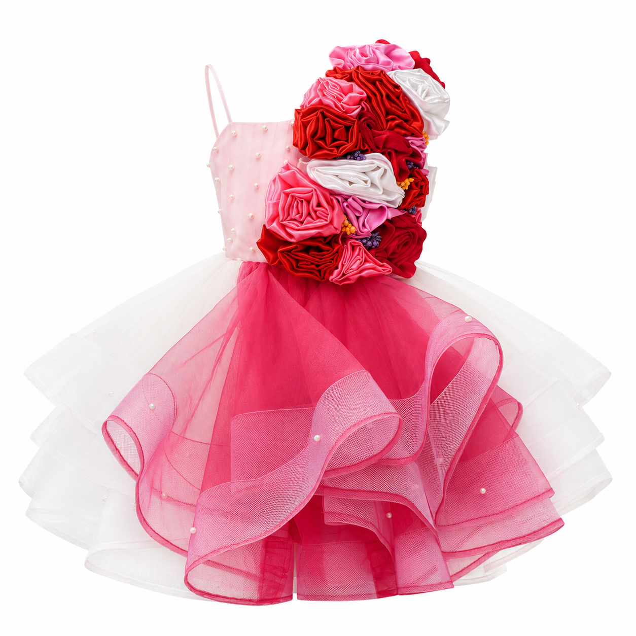 Rose Cascade Party Gown