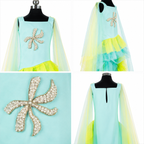 Aqua Mermaid High-Low Dress