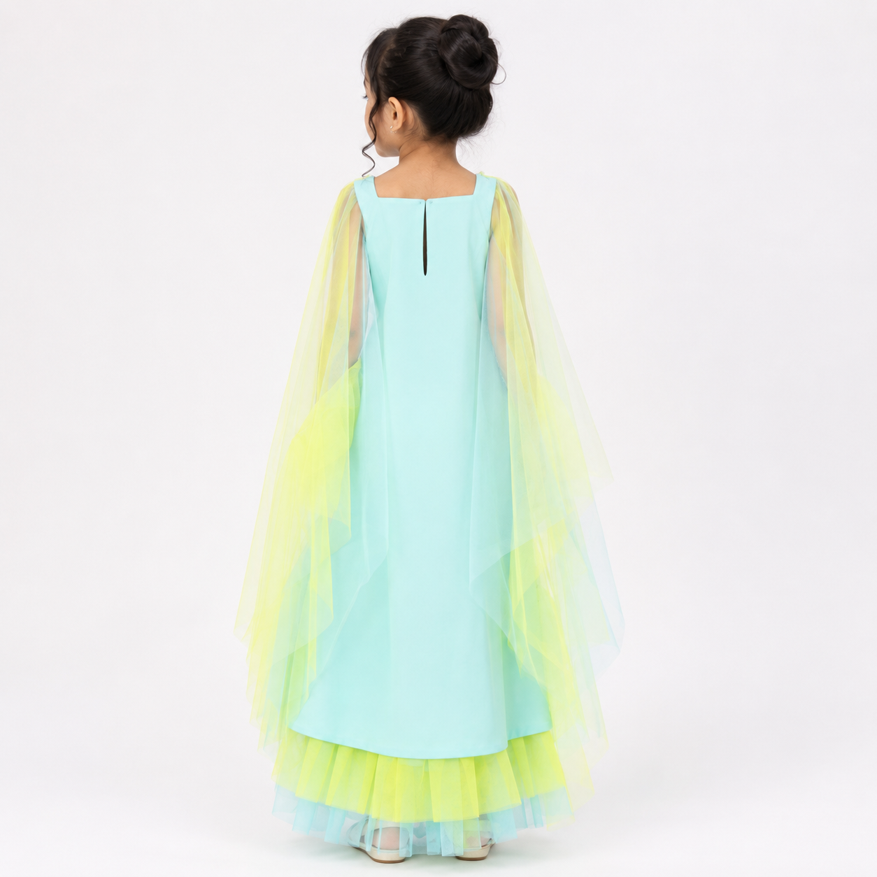 Aqua Mermaid High-Low Dress