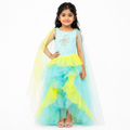 Aqua Mermaid High-Low Dress