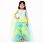 Aqua Mermaid High-Low Dress