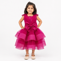 Fuchsia Glam Bow Dress