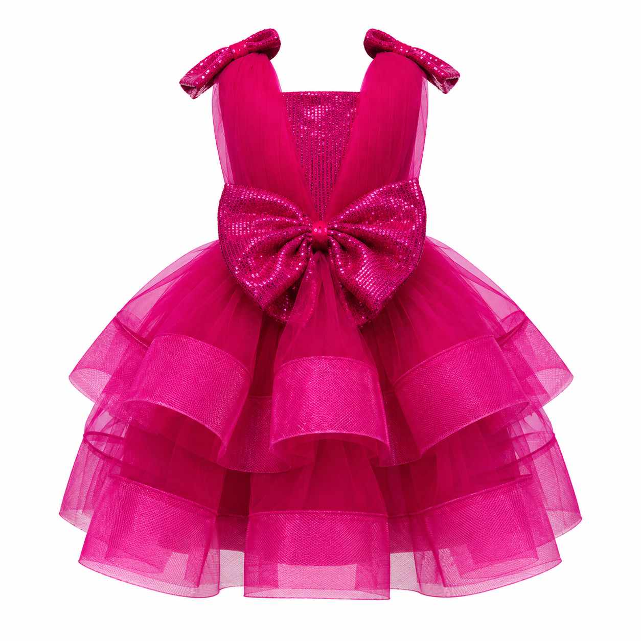 Fuchsia Glam Bow Dress