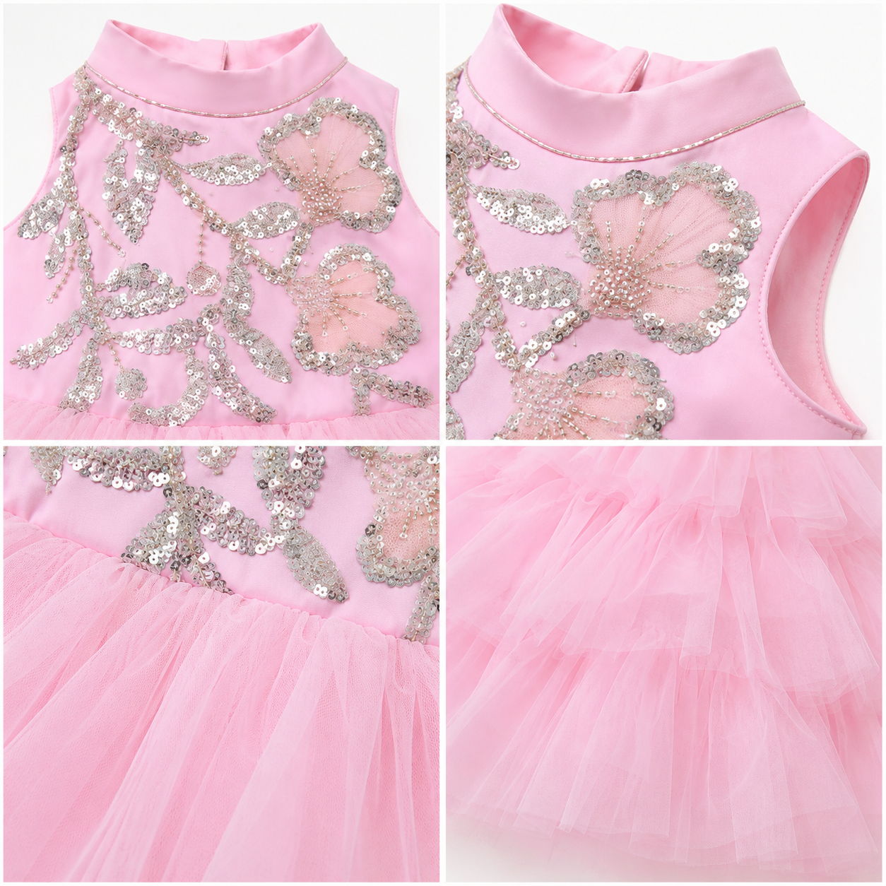 Baby Pink Sequin Princess Dress