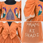 Burnt Orange Royal Peacock Dress