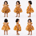Golden Rose Couture Dress