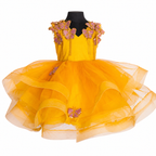 Yellow 3d Butterfly Dress