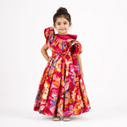 Structured Shoulder Floral Lehenga Set