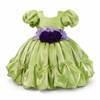 Green And Purple Bloom Dress