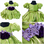 Green And Purple Bloom Dress