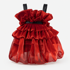 Scarlet Ruffle Cloud Dress