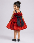 Scarlet Ruffle Cloud Dress