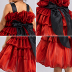Scarlet Ruffle Cloud Dress