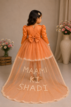 Burnt Orange Royal Peacock Dress