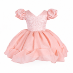 Peach Pearl Petal Dress