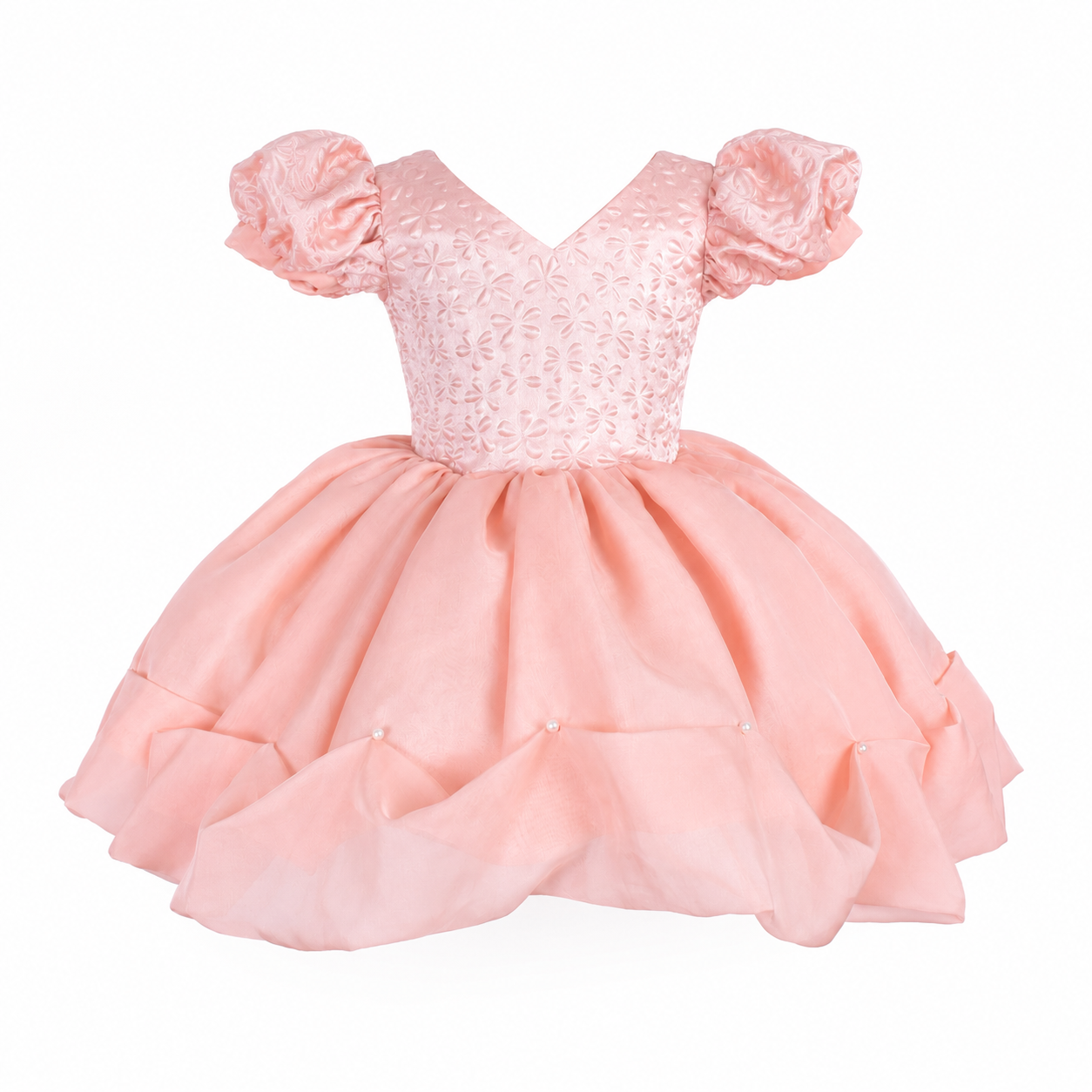 Peach Pearl Petal Dress