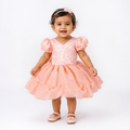 Peach Pearl Petal Dress