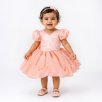 Peach Pearl Petal Dress