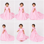 Blush Bow Trail Gown