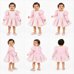 Blush Butterfly Lace Party Dress