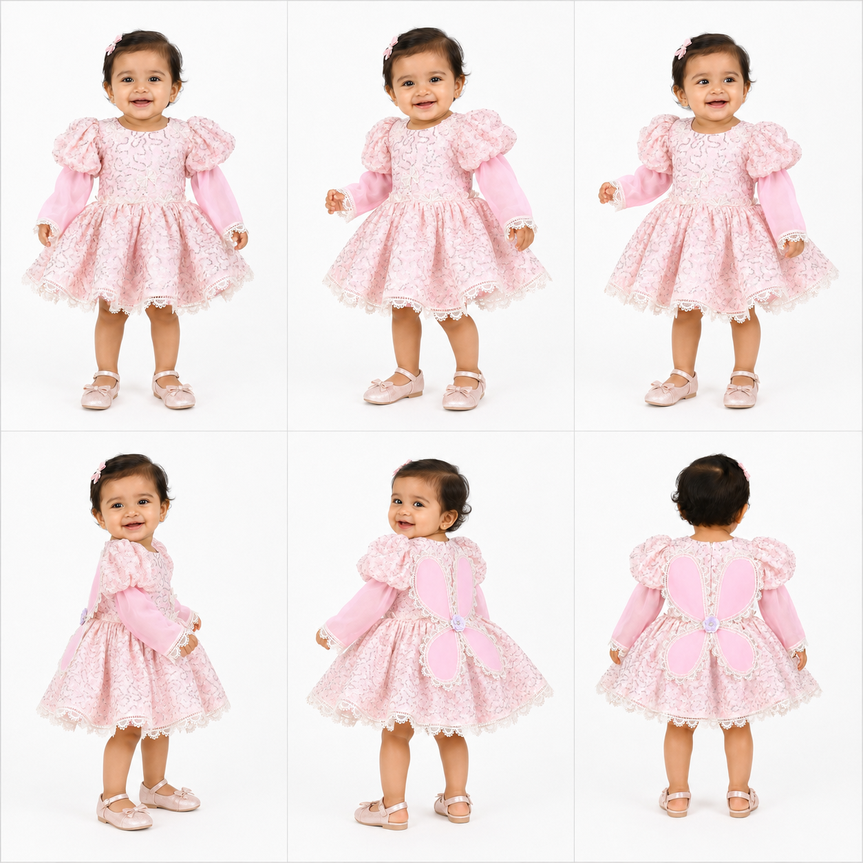 Blush Butterfly Lace Party Dress