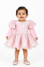 Blush Butterfly Lace Party Dress