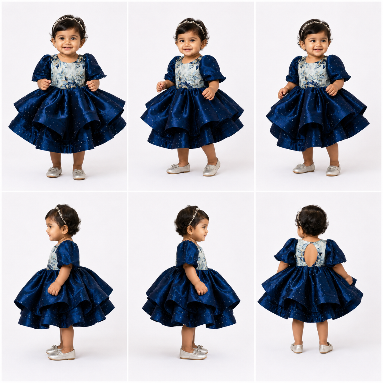 Midnight Shine Ruffle Party Dress