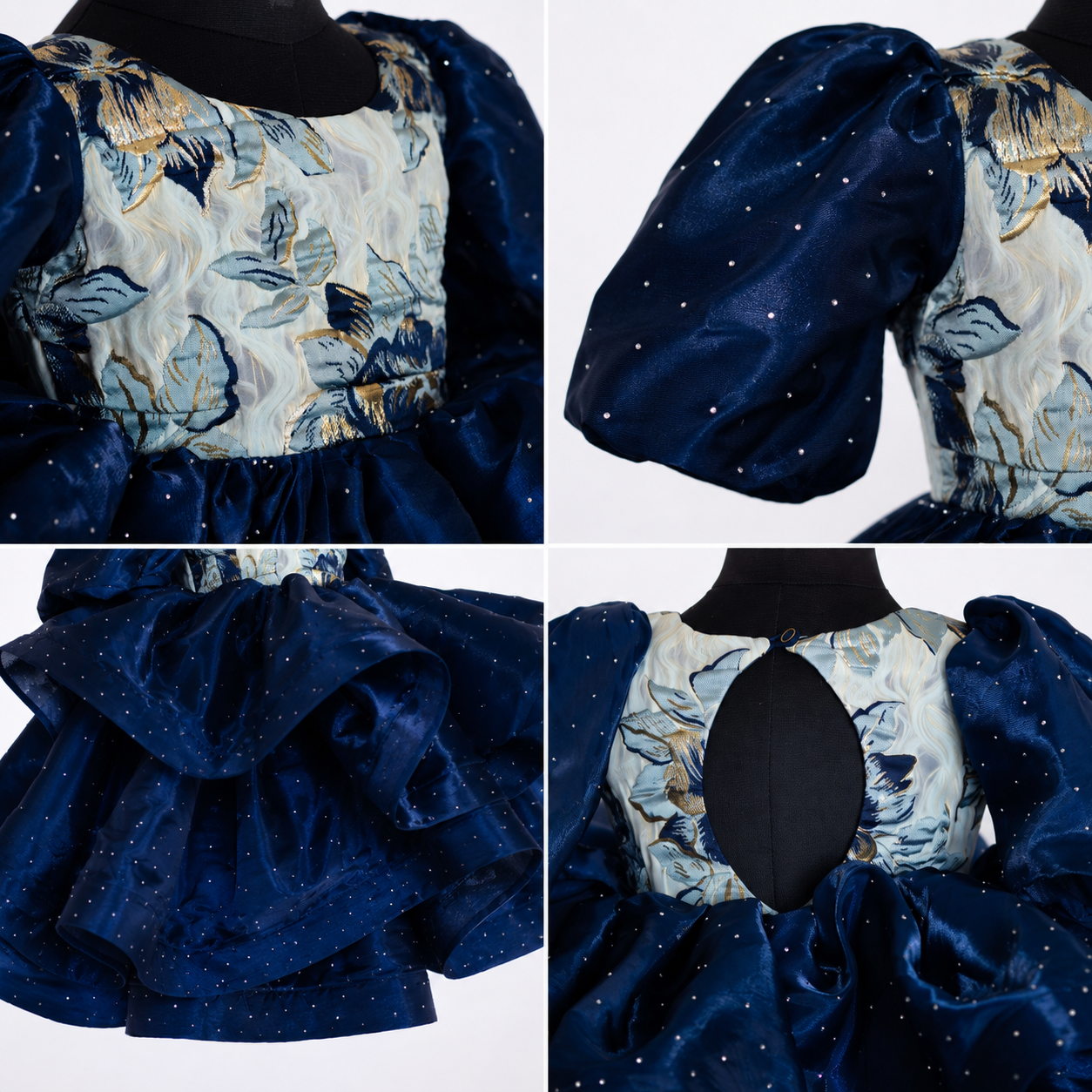 Midnight Shine Ruffle Party Dress