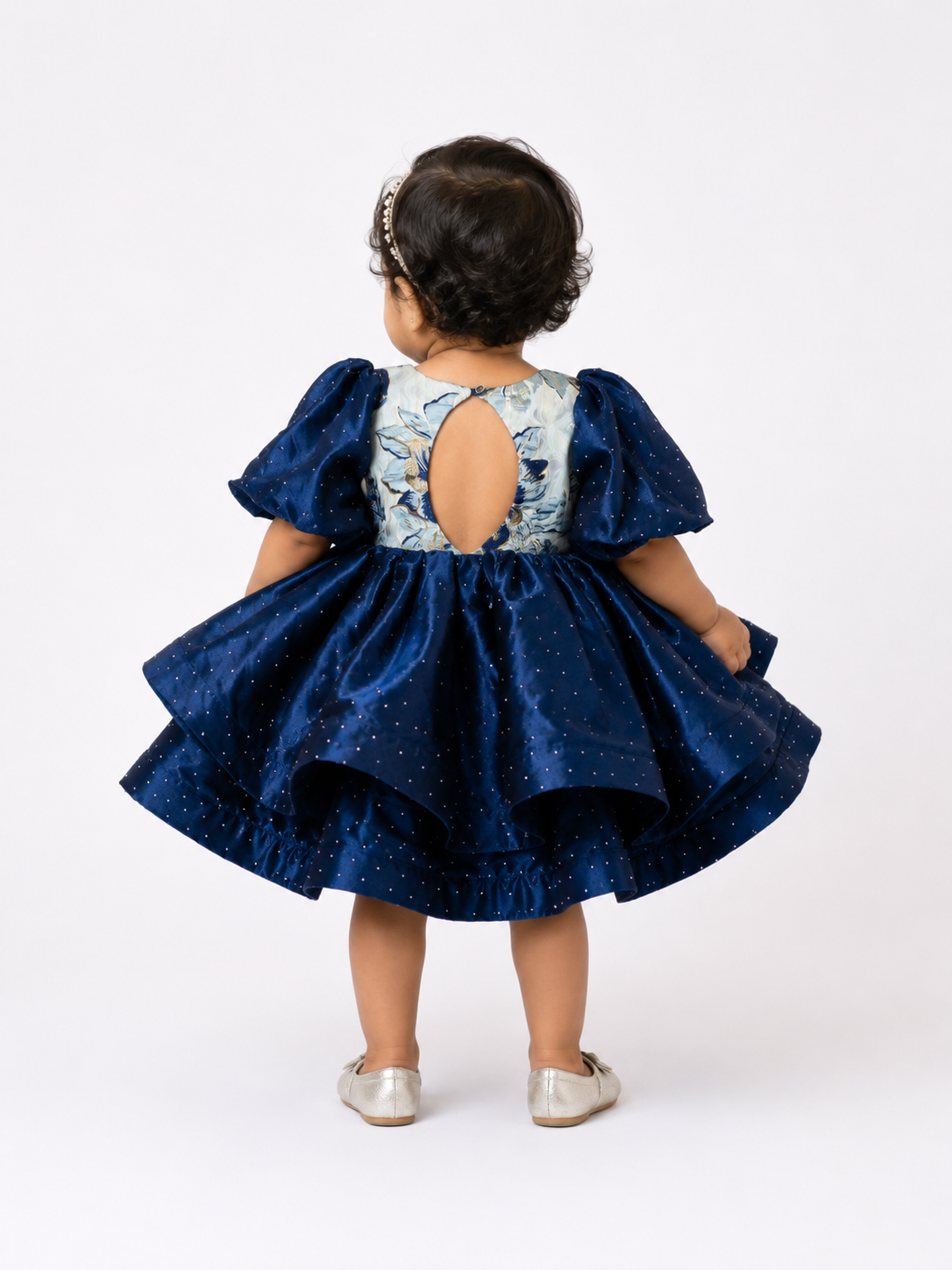 Midnight Shine Ruffle Party Dress