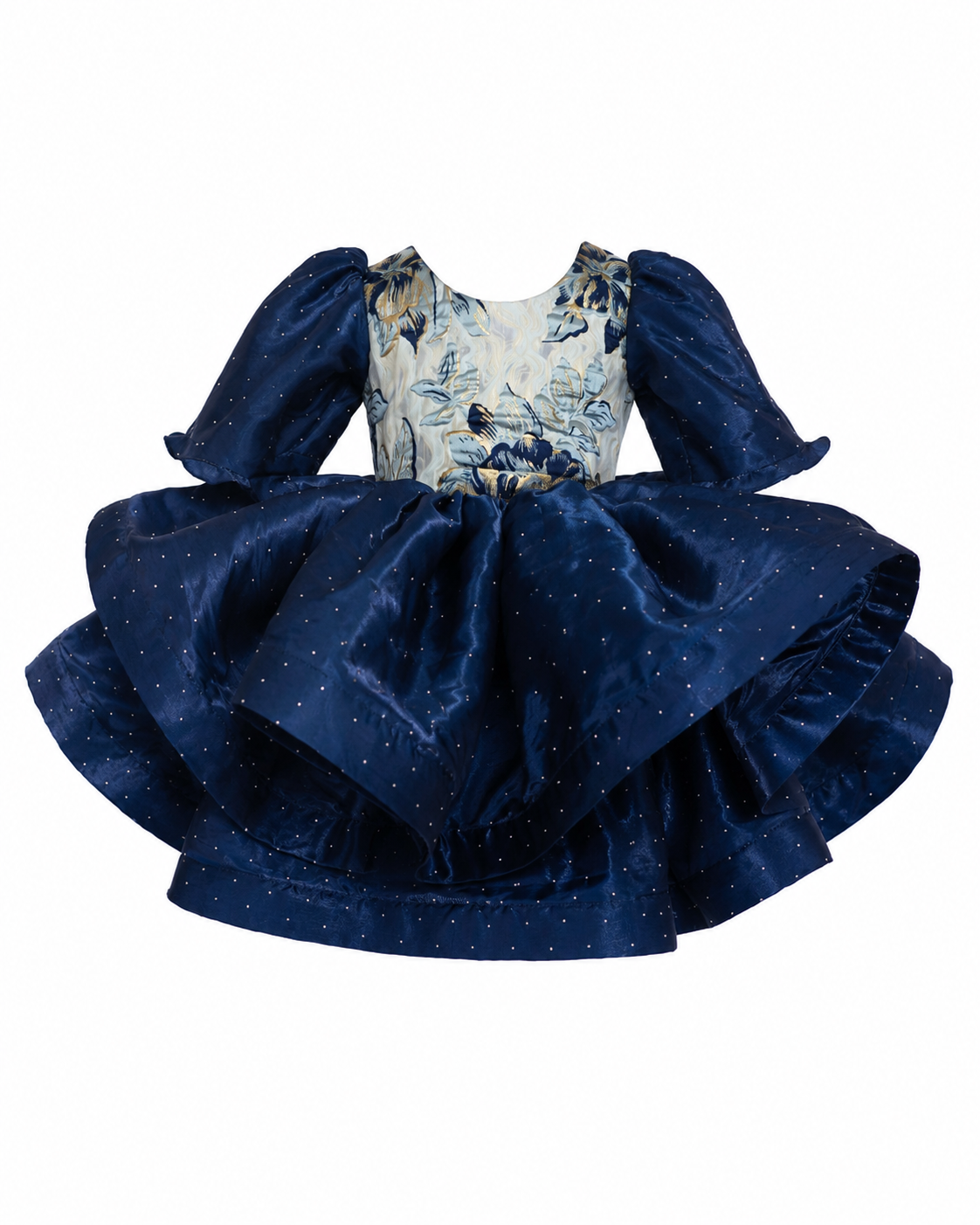 Midnight Shine Ruffle Party Dress