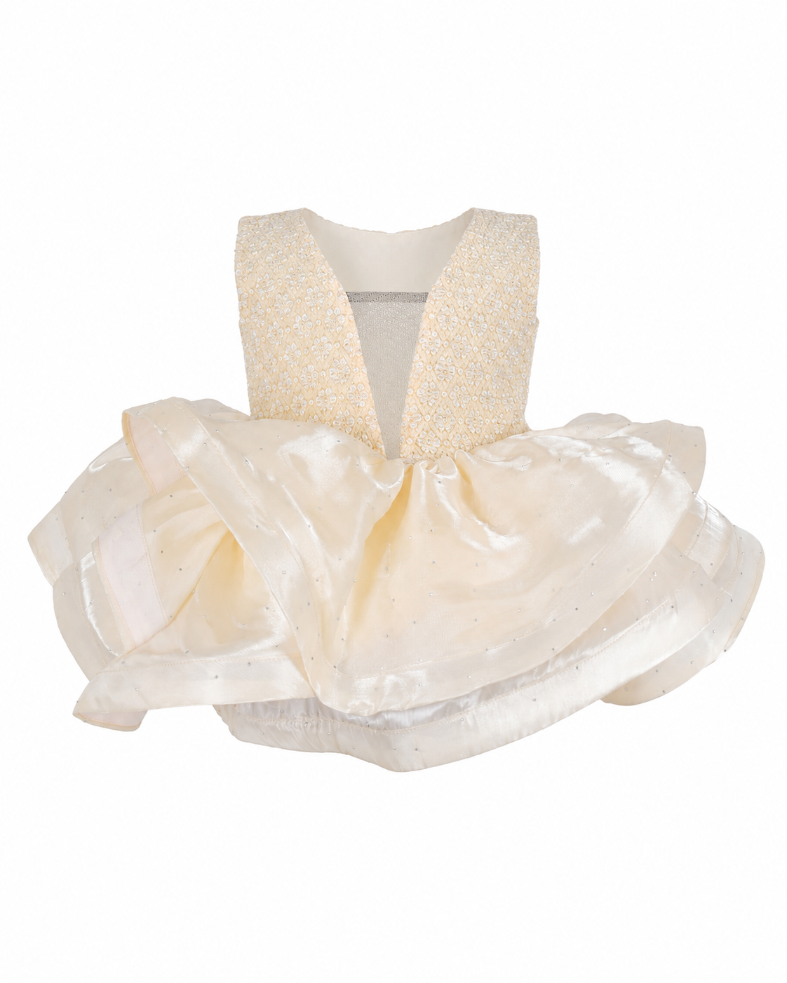 Ivory Ruffle Party Dress