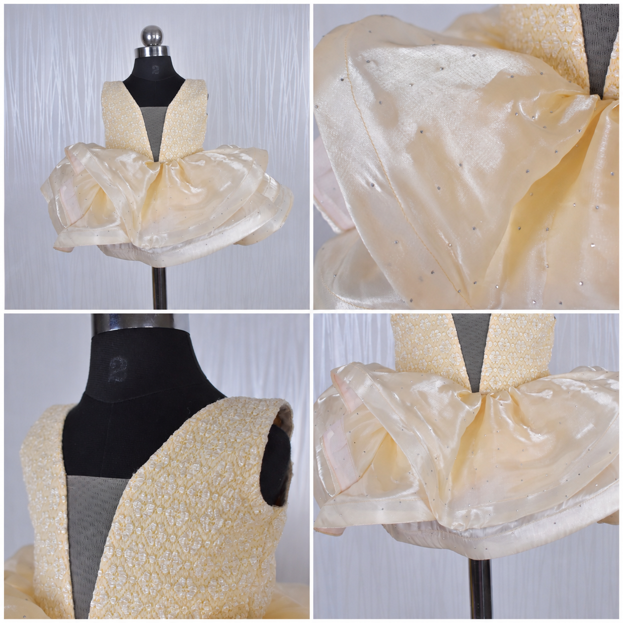 Ivory Ruffle Party Dress