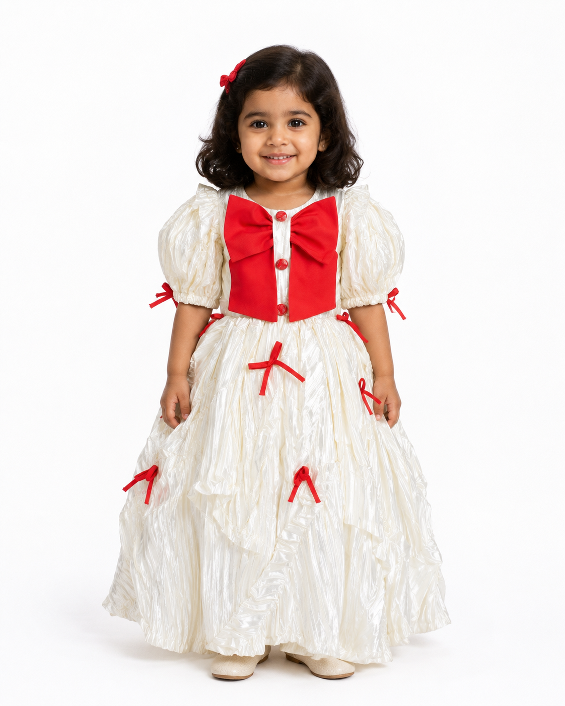Ivory Scarlet Bow Couture Dress
