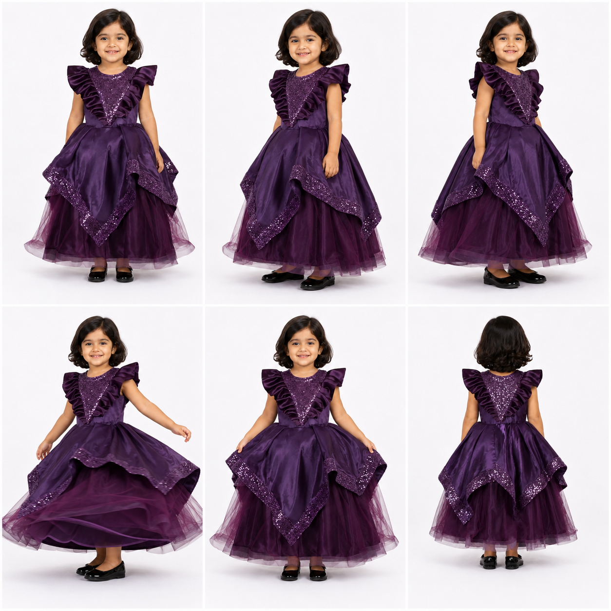 Royal Plum Shimmer Frock