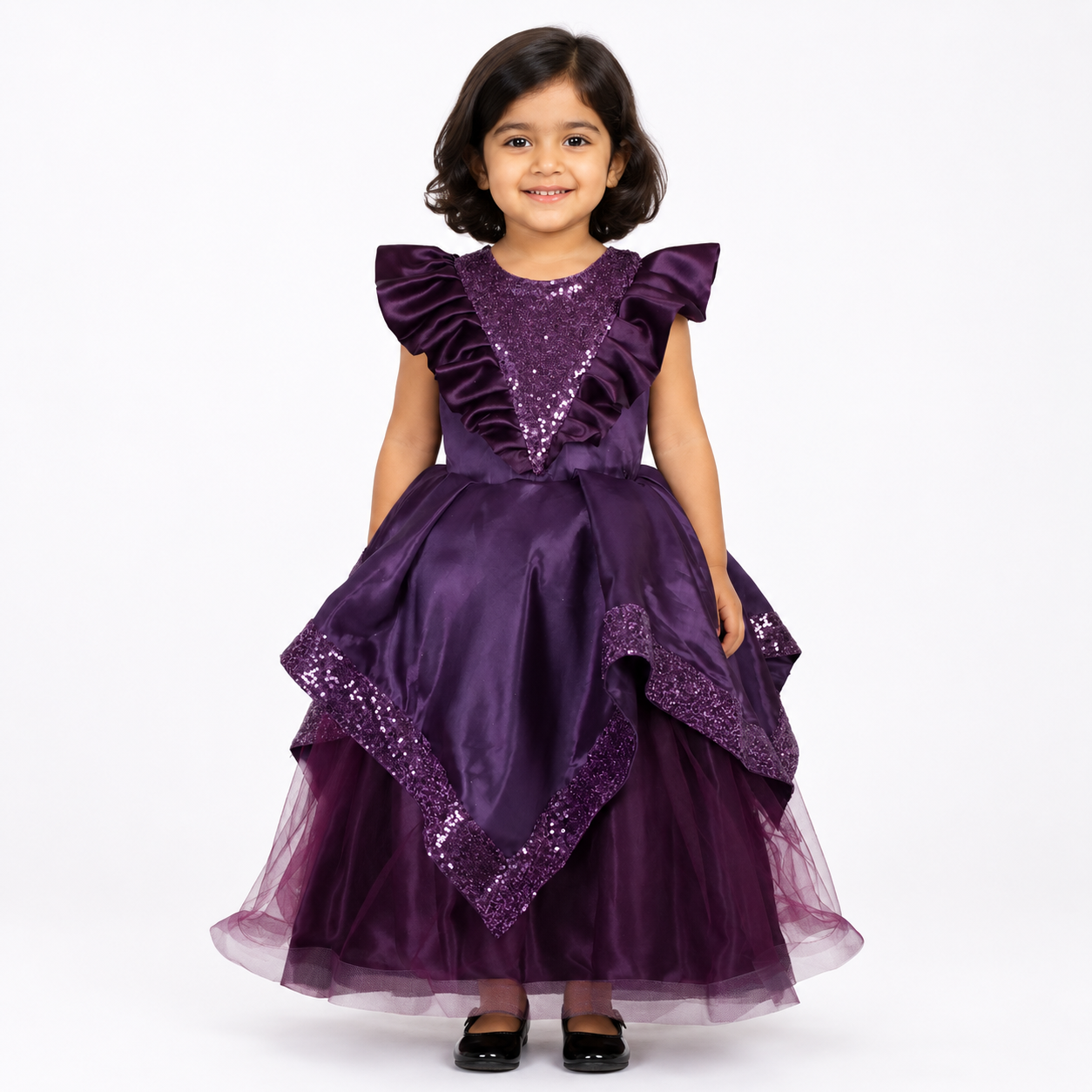 Royal Plum Shimmer Frock