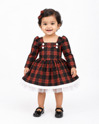 Crimson Checks Frock