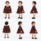 Crimson Checks Frock