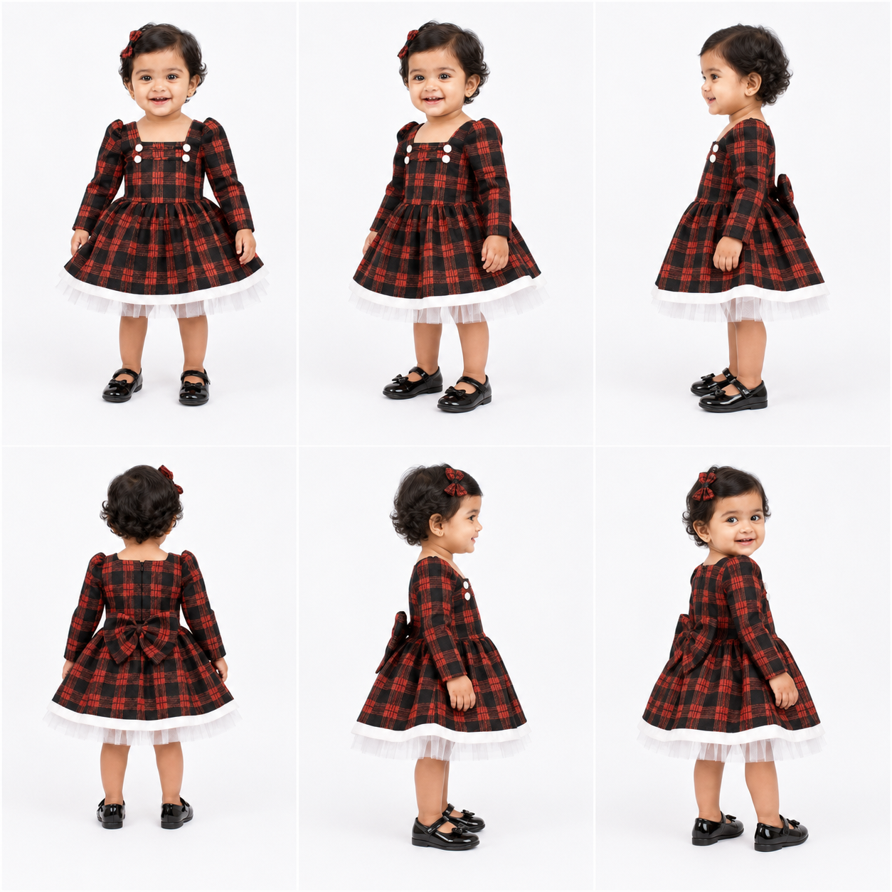Crimson Checks Frock