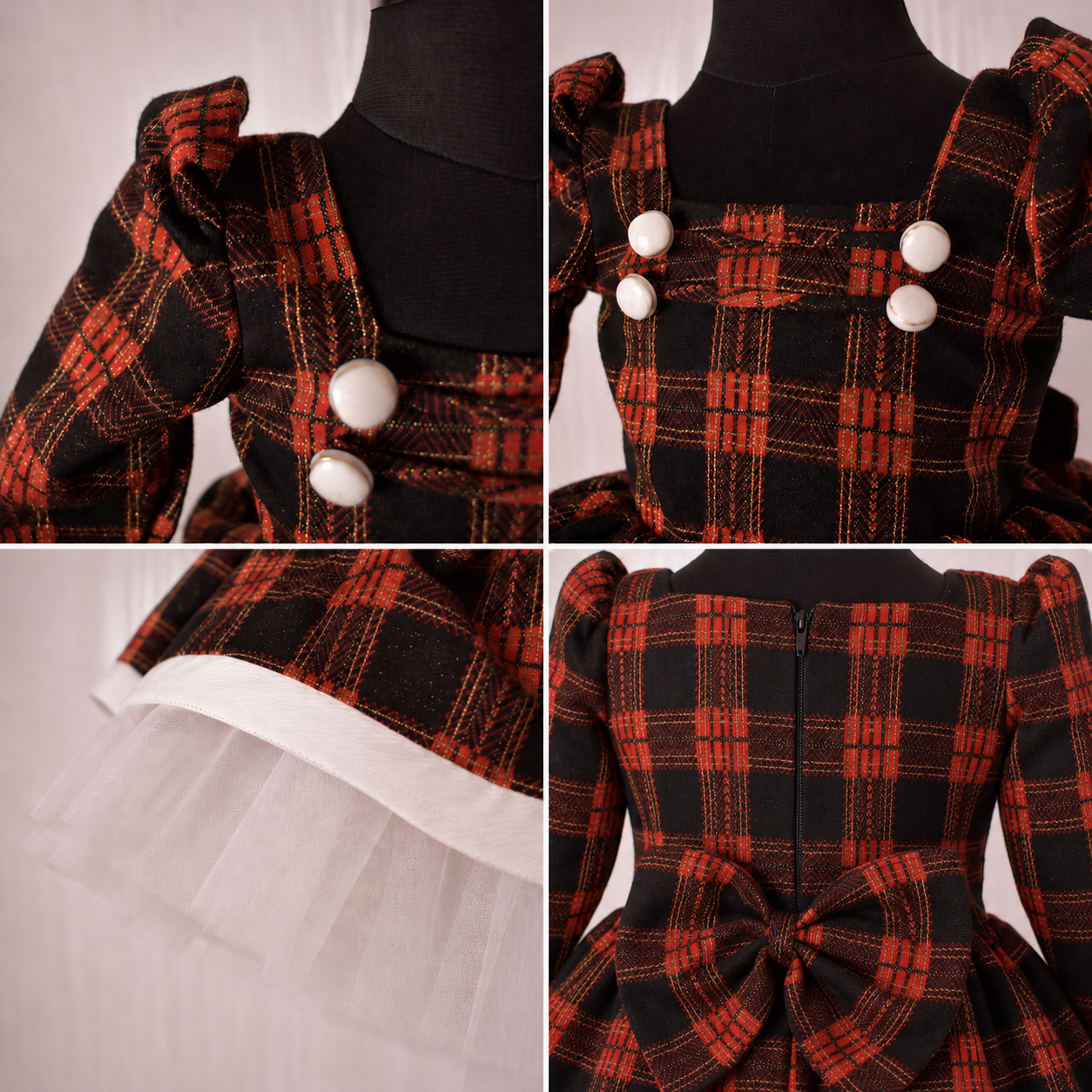 Crimson Checks Frock