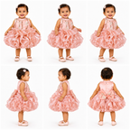 Peach Petal Balloon Dress