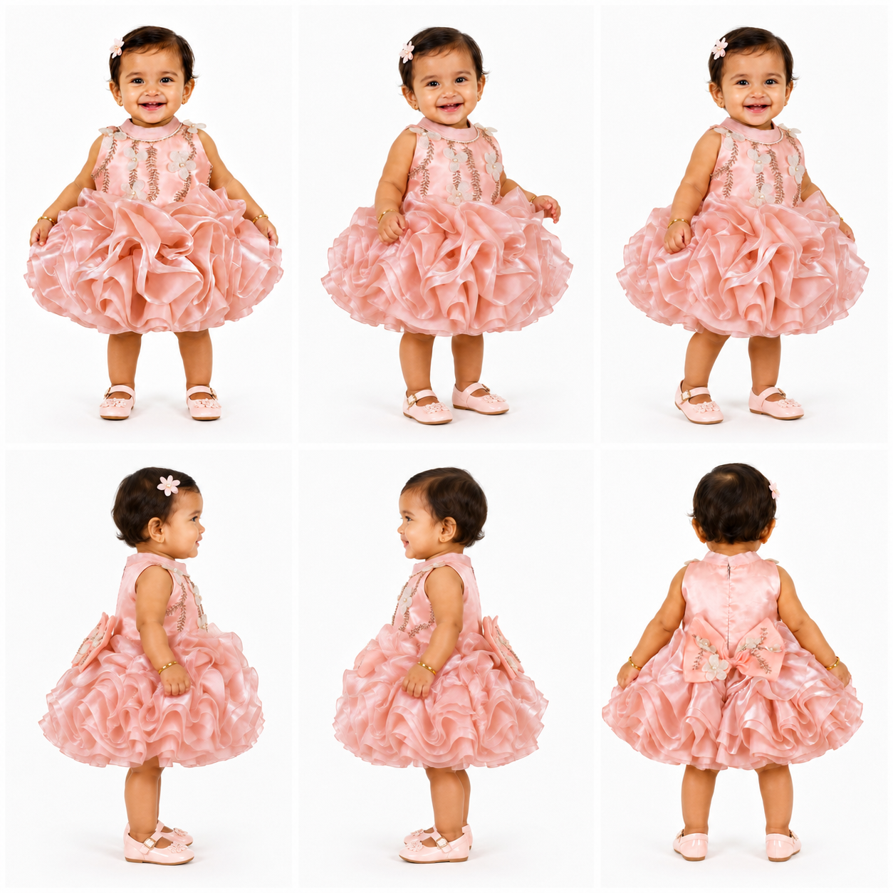 Peach Petal Balloon Dress