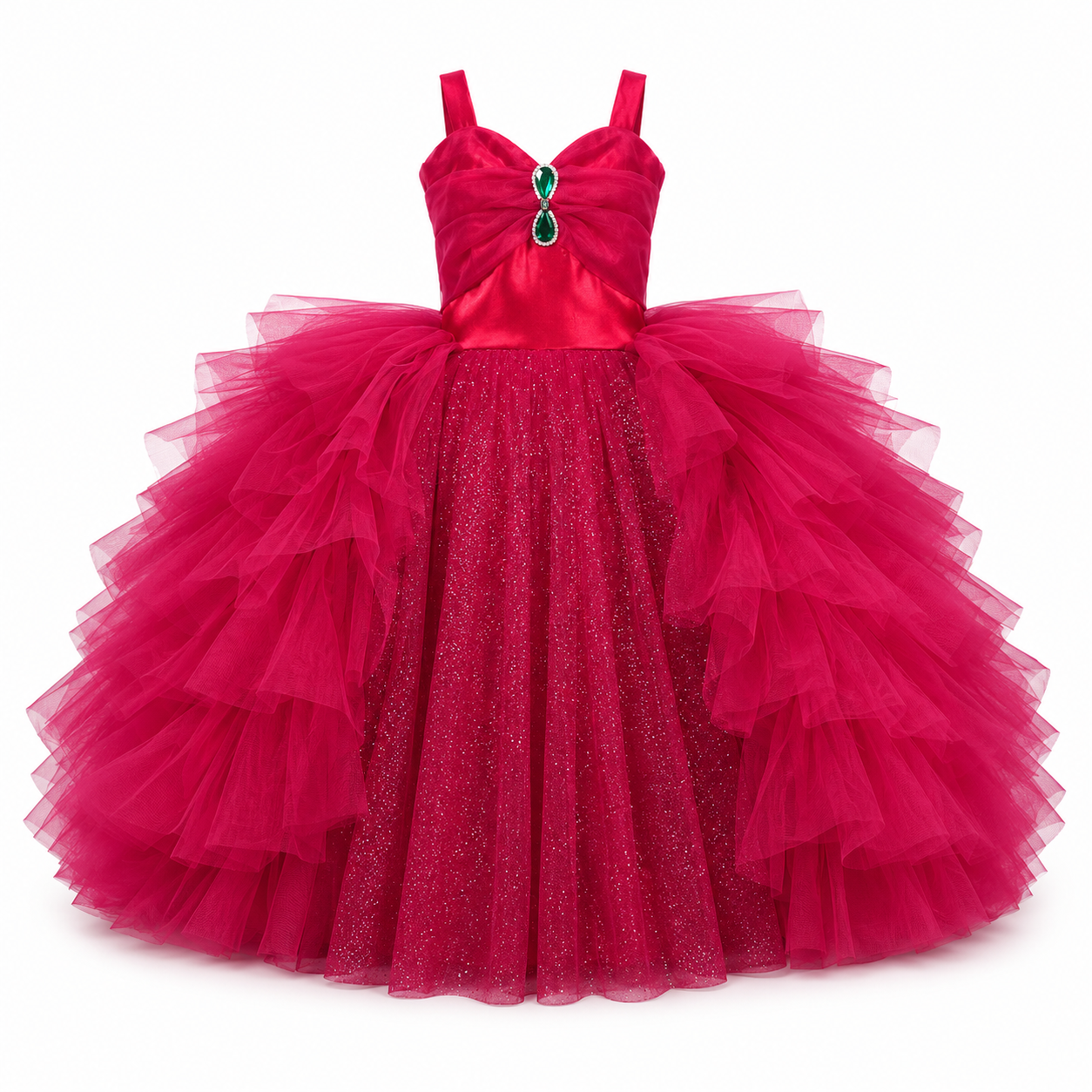 Pink Emerald Shimmer Gown
