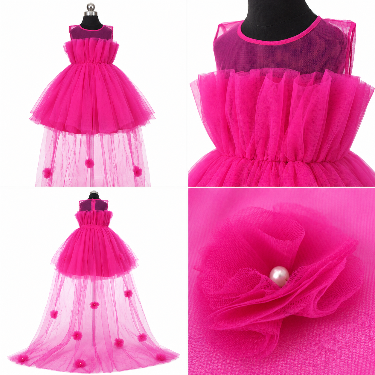 Blush Blossom Cascade Dress