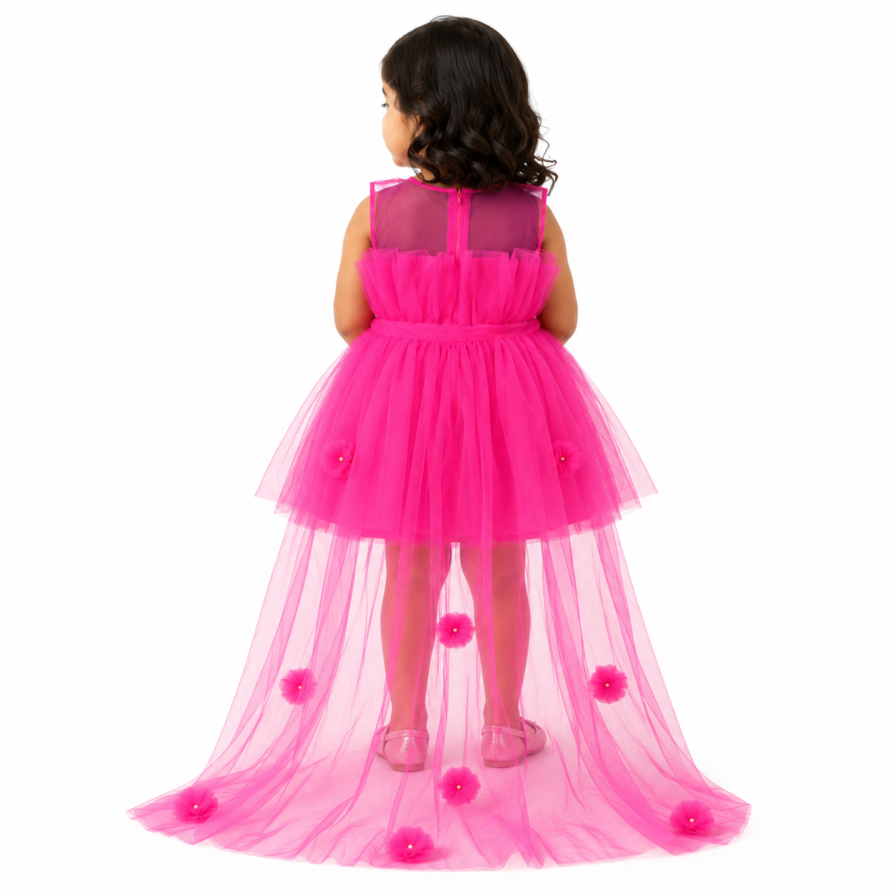 Blush Blossom Cascade Dress