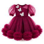 Burgundy Butterfly Bloom Dress